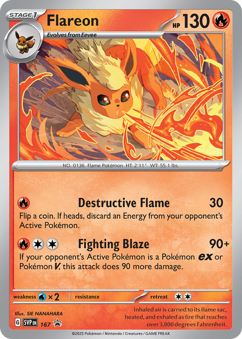 Flareon 167 Scarlet & Violet Black Star Promos Pokémon card