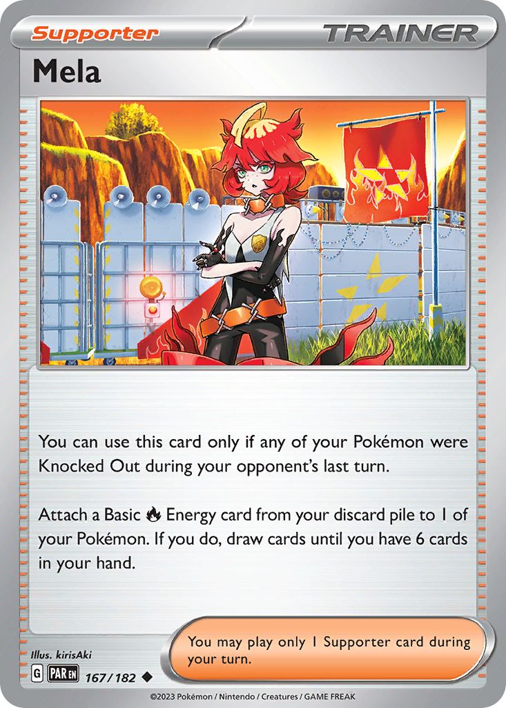 Mela 167 Paradox Rift Pokémon card