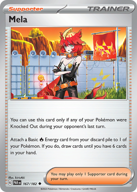 Mela 167 Paradox Rift Pokémon card