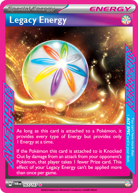 Legacy Energy 167 Twilight Masquerade Pokémon card
