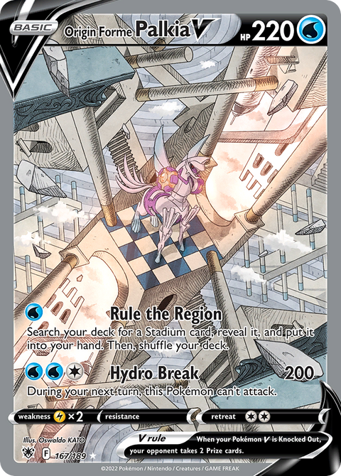 Origin Forme Palkia V 167 Astral Radiance Pokémon card