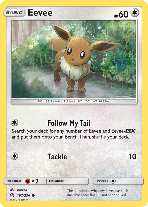 Eevee 167 Cosmic Eclipse Pokémon card