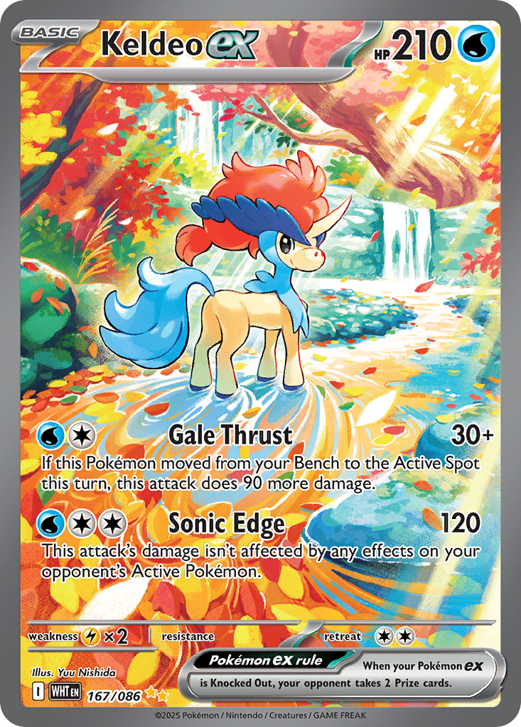 Keldeo ex 167 White Flare Pokémon card