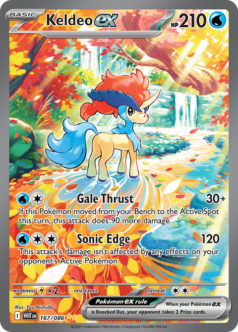 Keldeo ex 167 White Flare Pokémon card