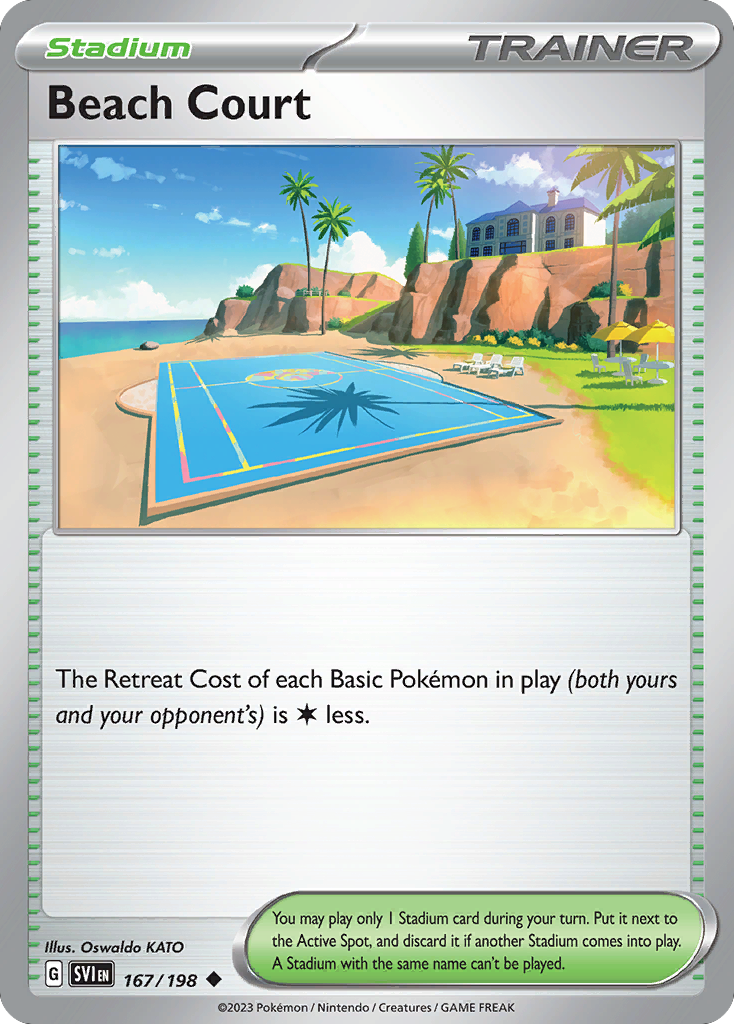 Beach Court 167 Scarlet & Violet Pokémon card