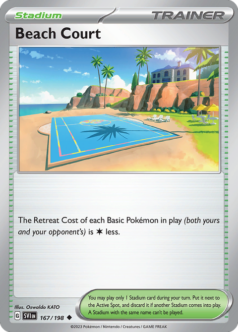 Beach Court 167 Scarlet & Violet Pokémon card