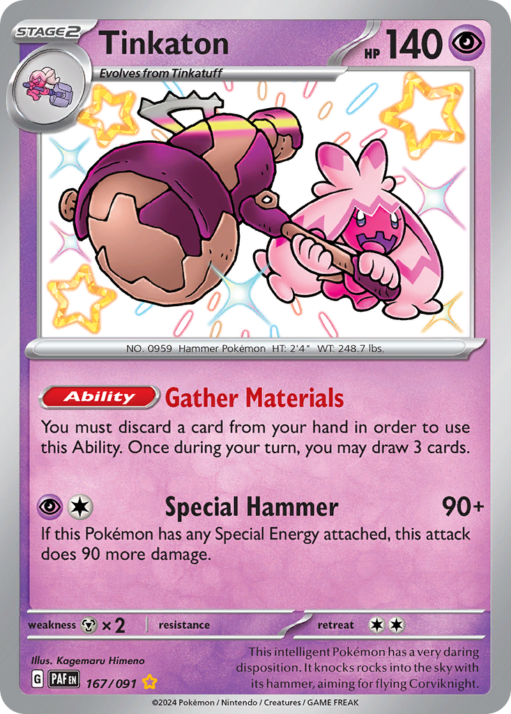 Tinkaton 167 Paldean Fates Pokémon card