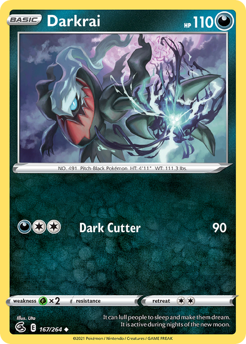 Darkrai 167 Fusion Strike Pokémon card