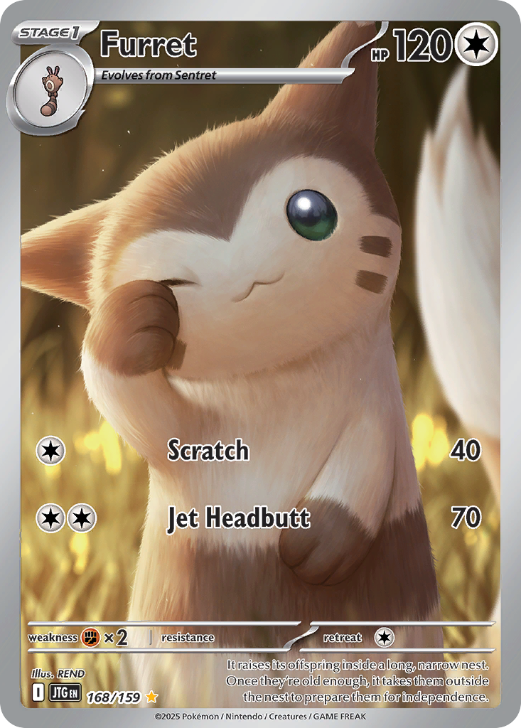 Furret 168 Journey Together Pokémon card