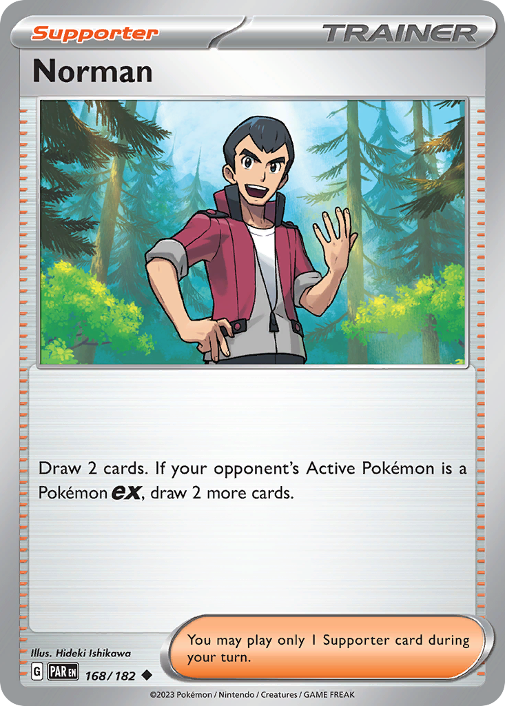 Norman 168 Paradox Rift Pokémon card