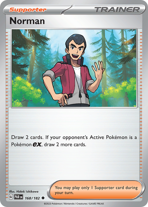 Norman 168 Paradox Rift Pokémon card
