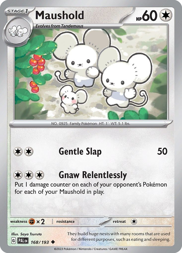 Maushold 168 Paldea Evolved Pokémon card