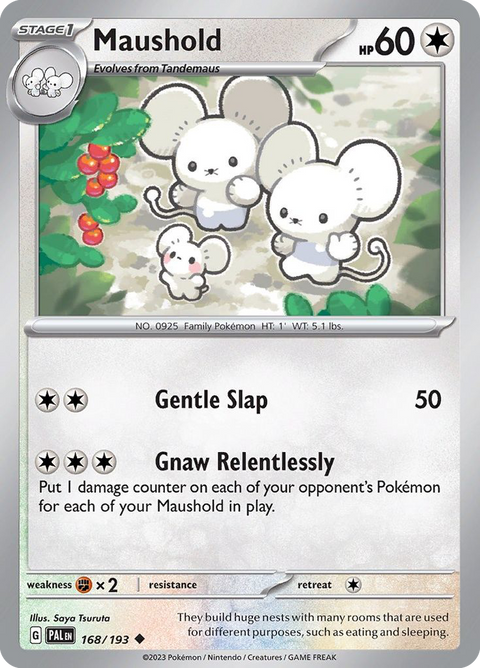Maushold 168 Paldea Evolved Pokémon card