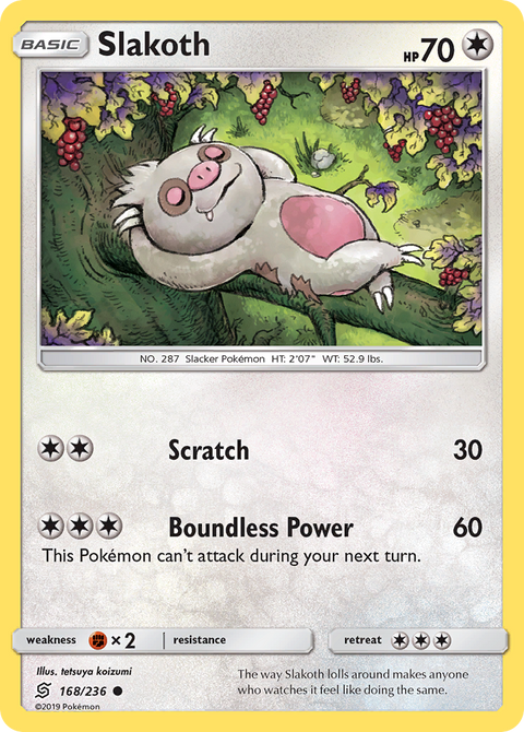 Slakoth 168 Unified Minds Pokémon card