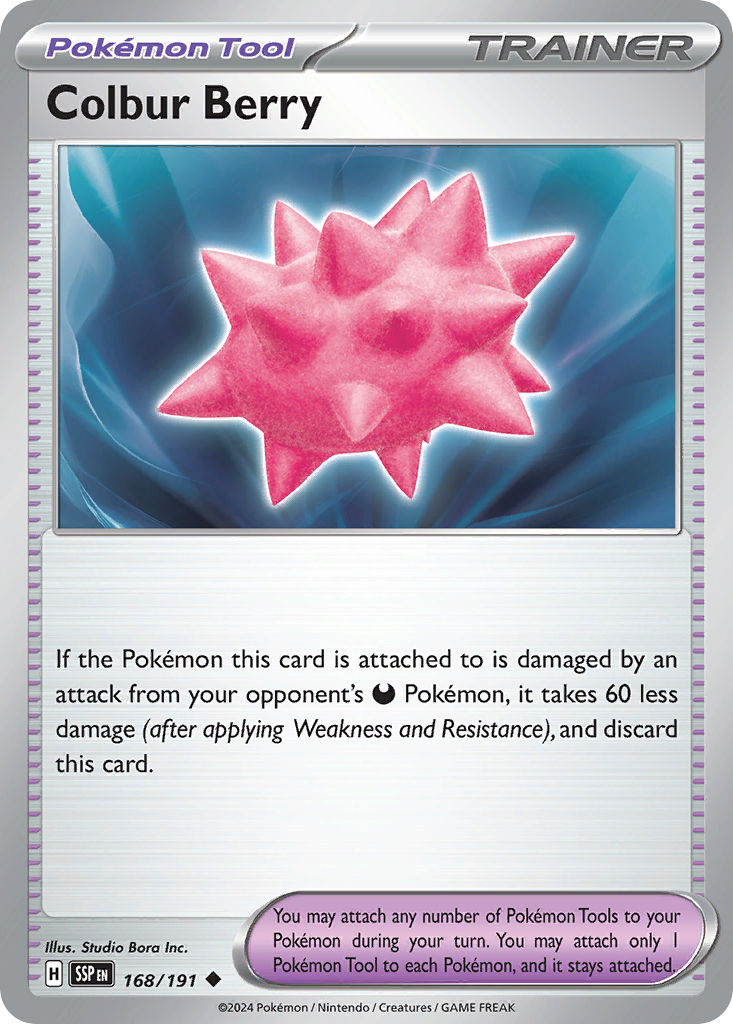 Colbur Berry 168 Surging Sparks Pokémon card