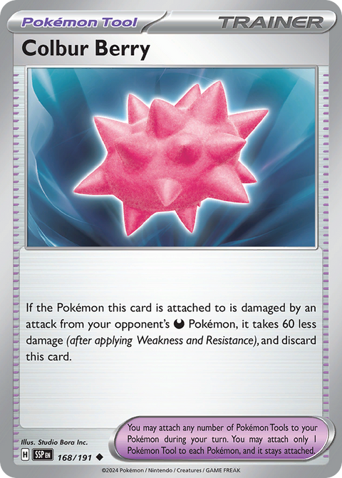 Colbur Berry 168 Surging Sparks Pokémon card