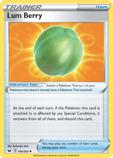 Lum Berry 168 Sword & Shield Pokémon card