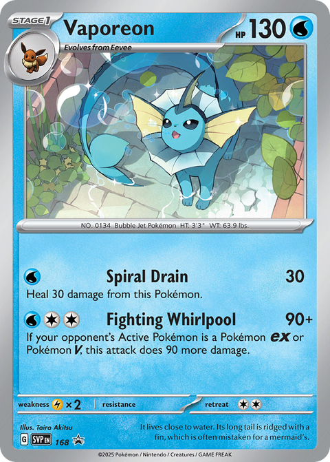 Vaporeon 168 Scarlet & Violet Black Star Promos Pokémon card