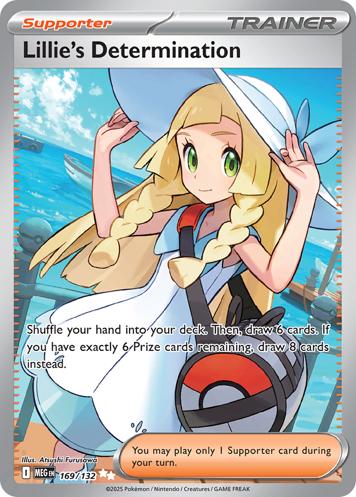 Lillie's Determination 169 Mega Evolution Pokémon card