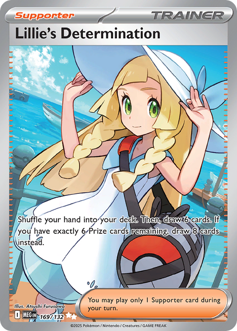 Lillie's Determination 169 Mega Evolution Pokémon card