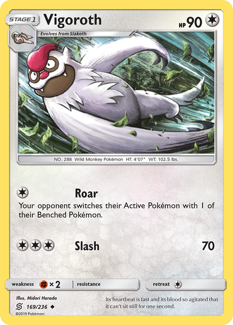 Vigoroth 169 Unified Minds Pokémon card