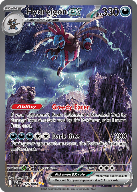Hydreigon ex 169 White Flare Pokémon card