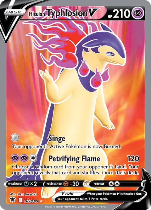 Hisuian Typhlosion V 169 Astral Radiance Pokémon card