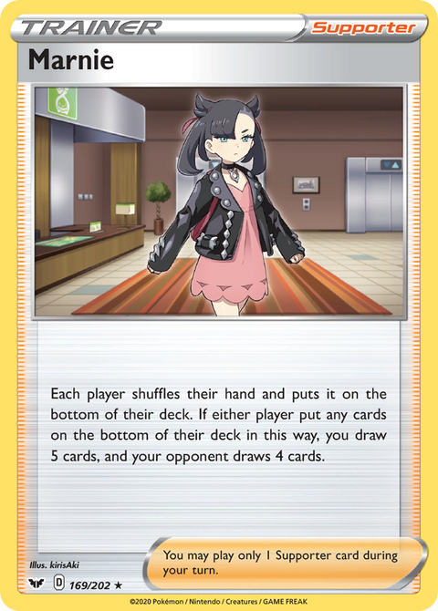 Marnie 169 Sword & Shield Pokémon card