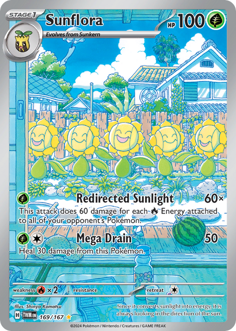 Sunflora 169 Twilight Masquerade Pokémon card
