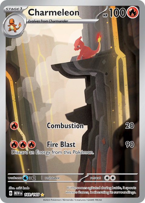 Charmeleon 169 151 Pokémon card