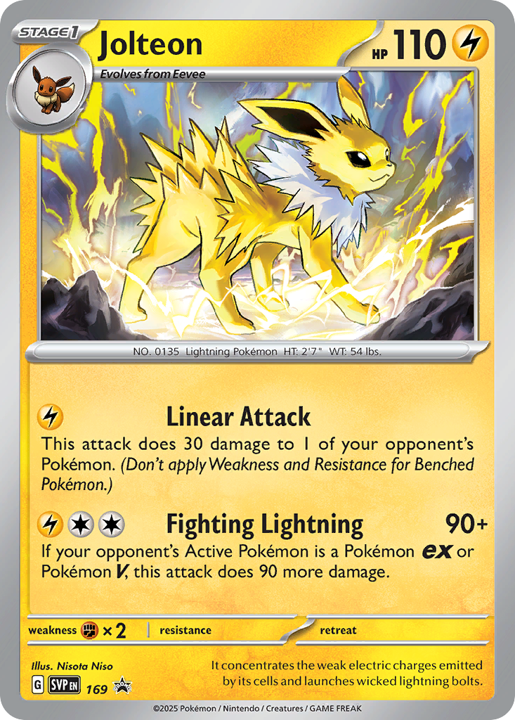 Jolteon 169 Scarlet & Violet Black Star Promos Pokémon card