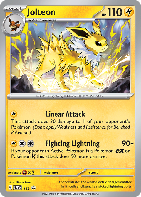 Jolteon 169 Scarlet & Violet Black Star Promos Pokémon card