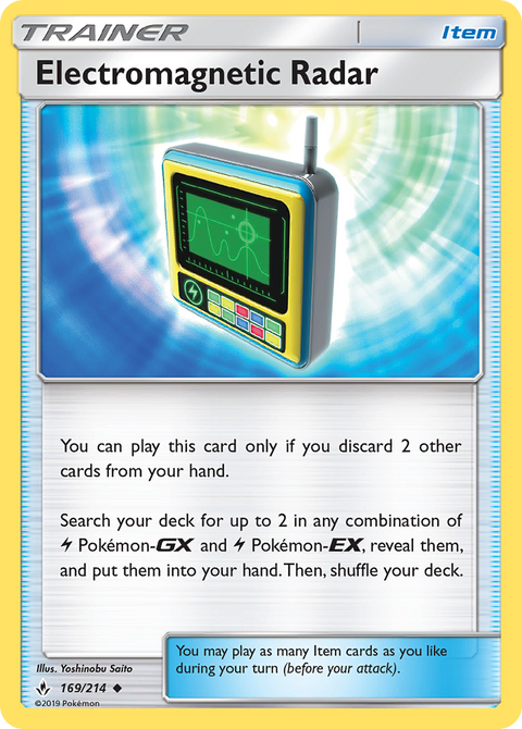 Electromagnetic Radar 169 Unbroken Bonds Pokémon card