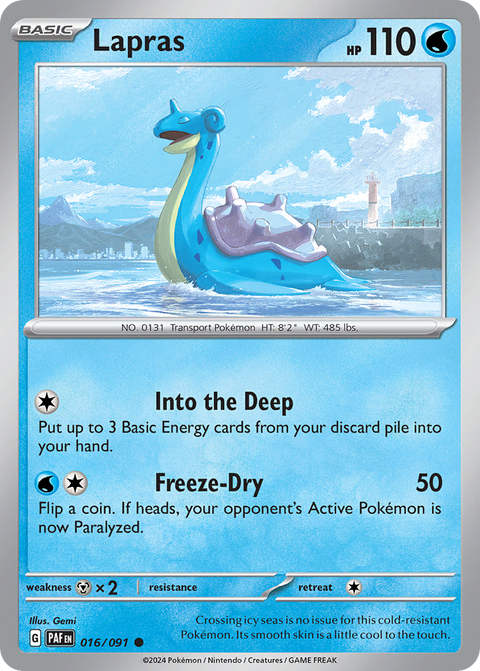 Lapras 16 Paldean Fates Pokémon card