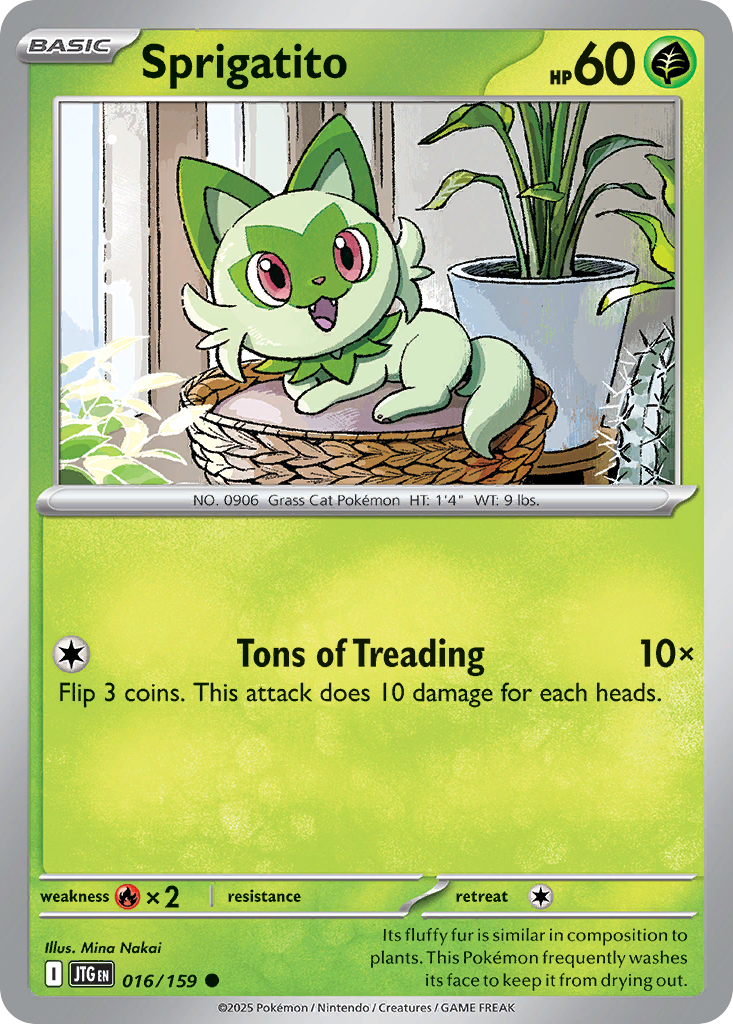 Sprigatito 16 Journey Together Pokémon card