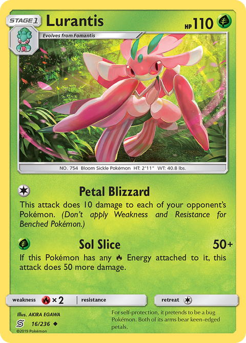 Lurantis 16 Unified Minds Pokémon card