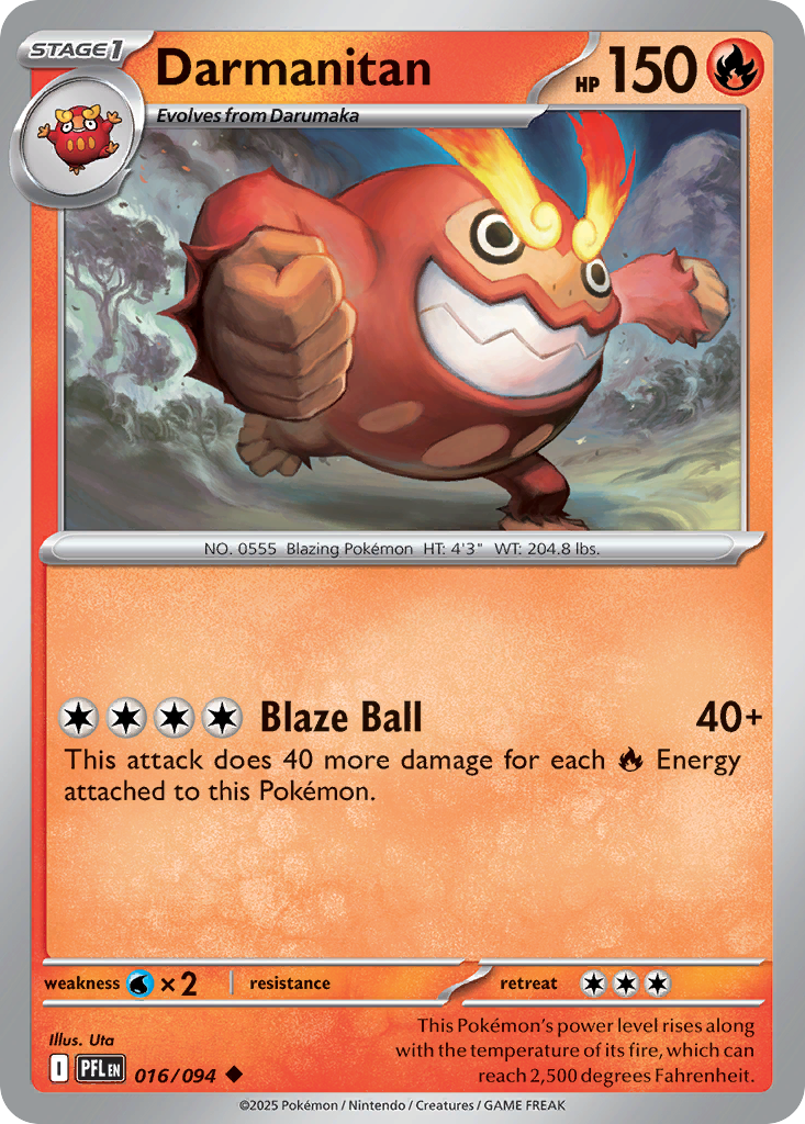 Darmanitan 16 Phantasmal Flames Pokémon card
