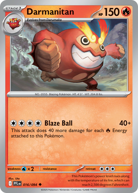 Darmanitan 16 Phantasmal Flames Pokémon card