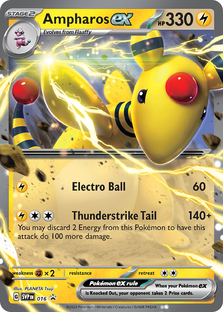 Ampharos ex 16 Scarlet & Violet Black Star Promos Pokémon card