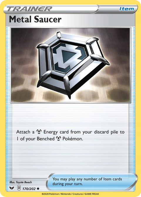 Metal Saucer 170 Sword & Shield Pokémon card