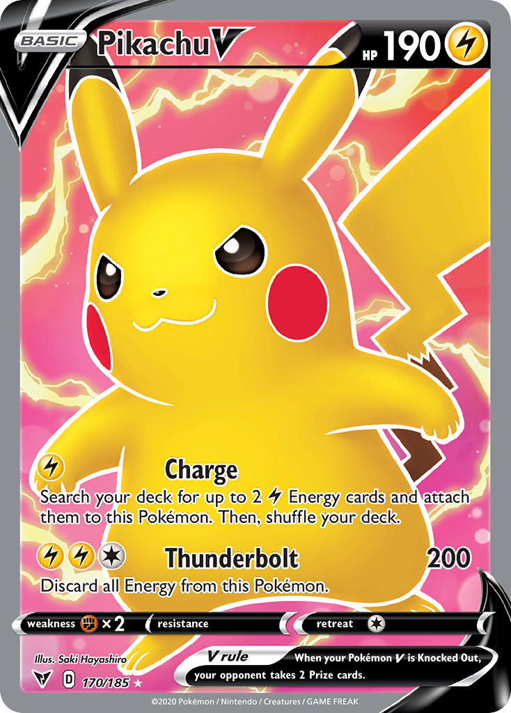 Pikachu V 170 Vivid Voltage Pokémon card