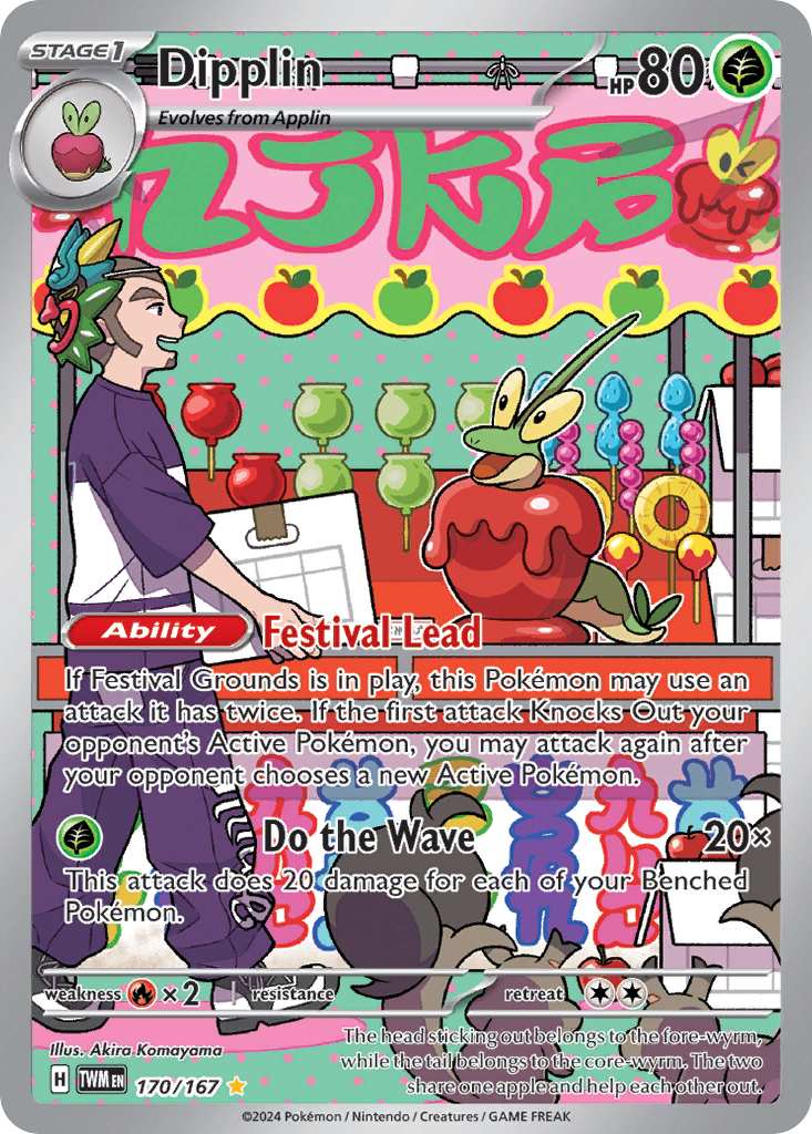 Dipplin 170 Twilight Masquerade Pokémon card
