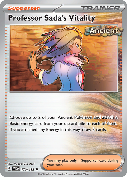 Professor Sada's Vitality 170 Paradox Rift Pokémon card