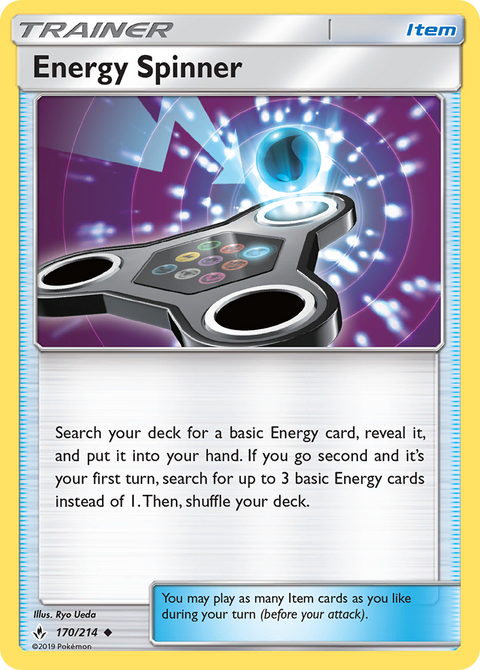 Energy Spinner 170 Unbroken Bonds Pokémon card