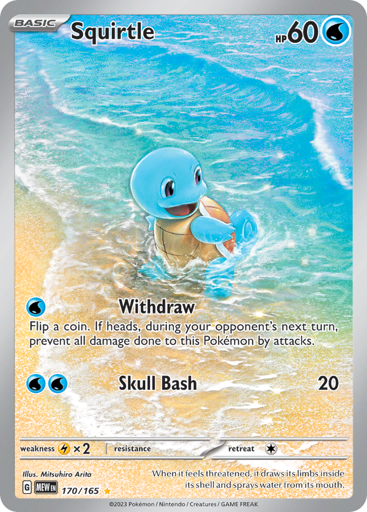 Squirtle 170 151 Pokémon card