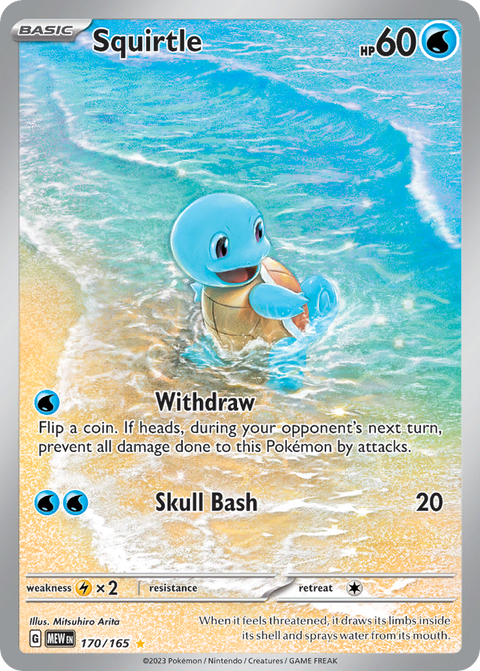 Squirtle 170 151 Pokémon card