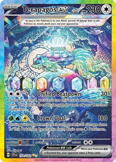 Terapagos ex 170 Stellar Crown Pokémon card