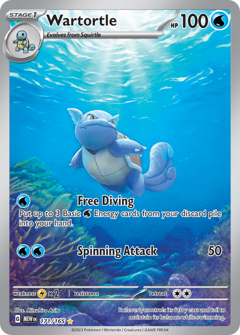 Wartortle 171 151 Pokémon card