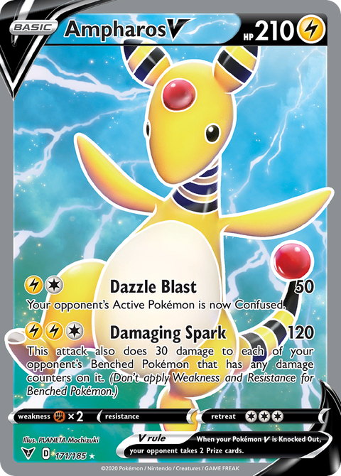 Ampharos V 171 Vivid Voltage Pokémon card