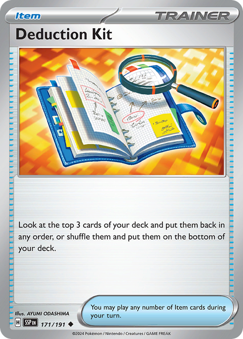 Deduction Kit 171 Surging Sparks Pokémon card